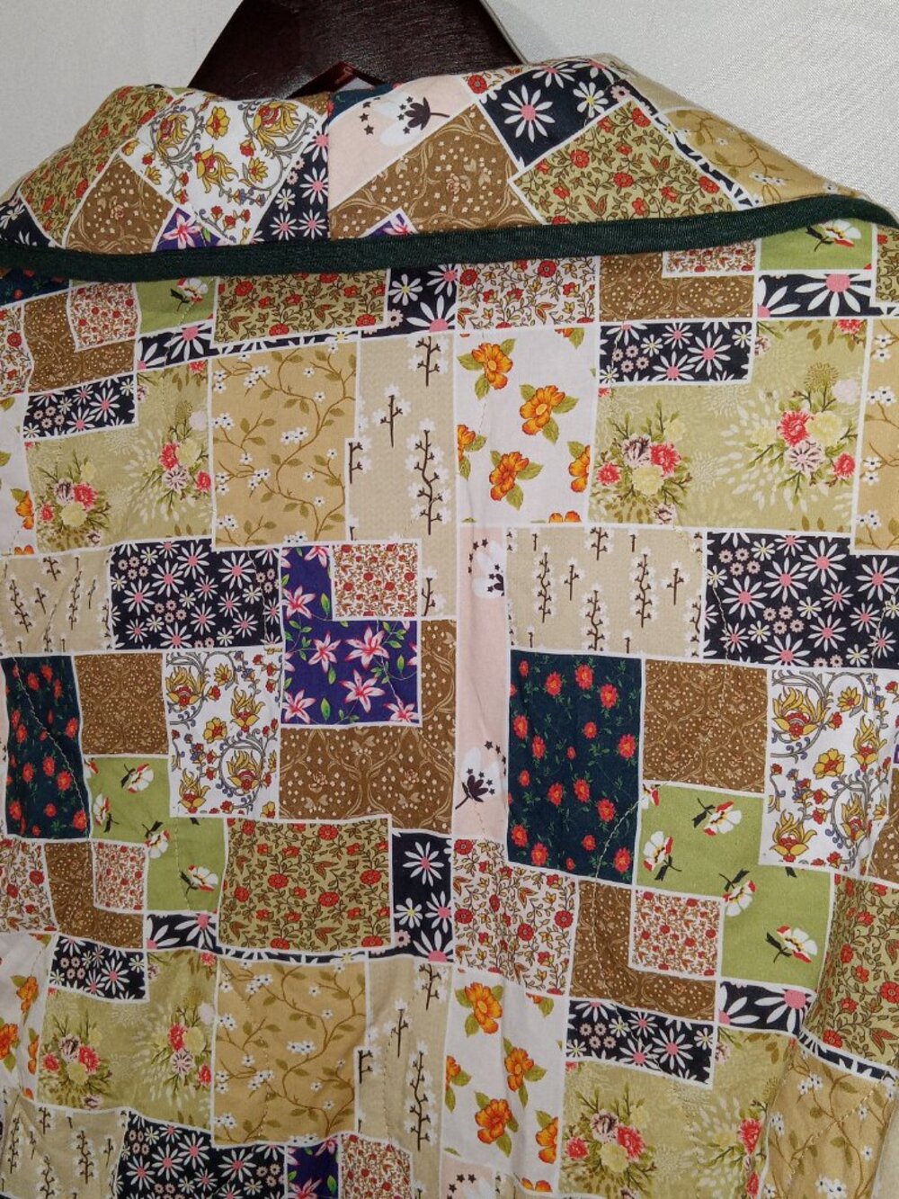 Entro Womens Quilted Patchwork Floral Cotton Jacket Cottagecore Boho S - Picture 8 of 13